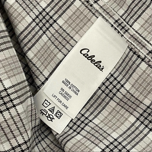 Cabela’s Mens Short Sleeve Button Down Plaid Shirt Size Large - Picture 4 of 7